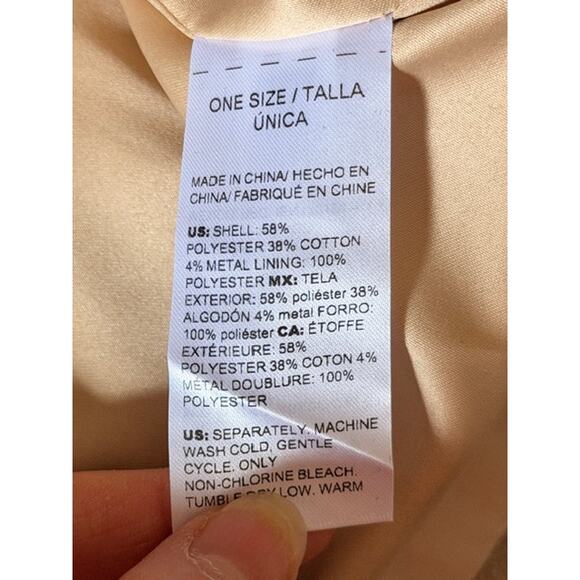 Chico’s Beige Zip & Snap Front Satin-Look Textured Jacket, Size 3 NWT - Picture 6 of 7